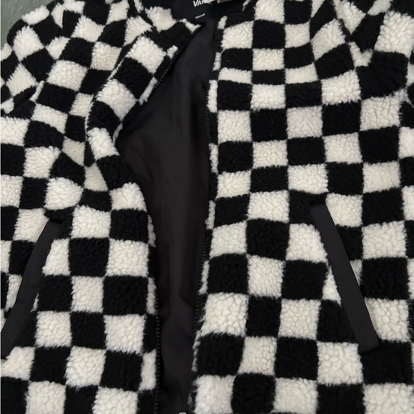 Vans Black and White Checkered Fleece Jacket - Picture 1 of 6
